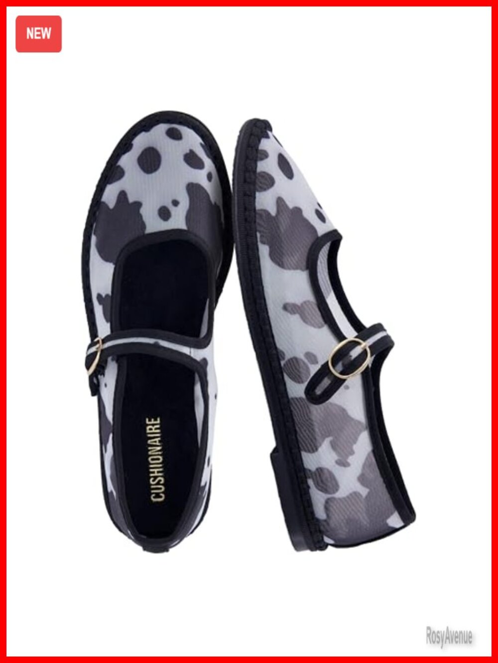 Mary Jane Ballet Flats Breathable Lightweight Adjustable Buckle Memory Foam